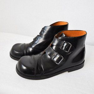 Vintage Round Toe Leather Boots